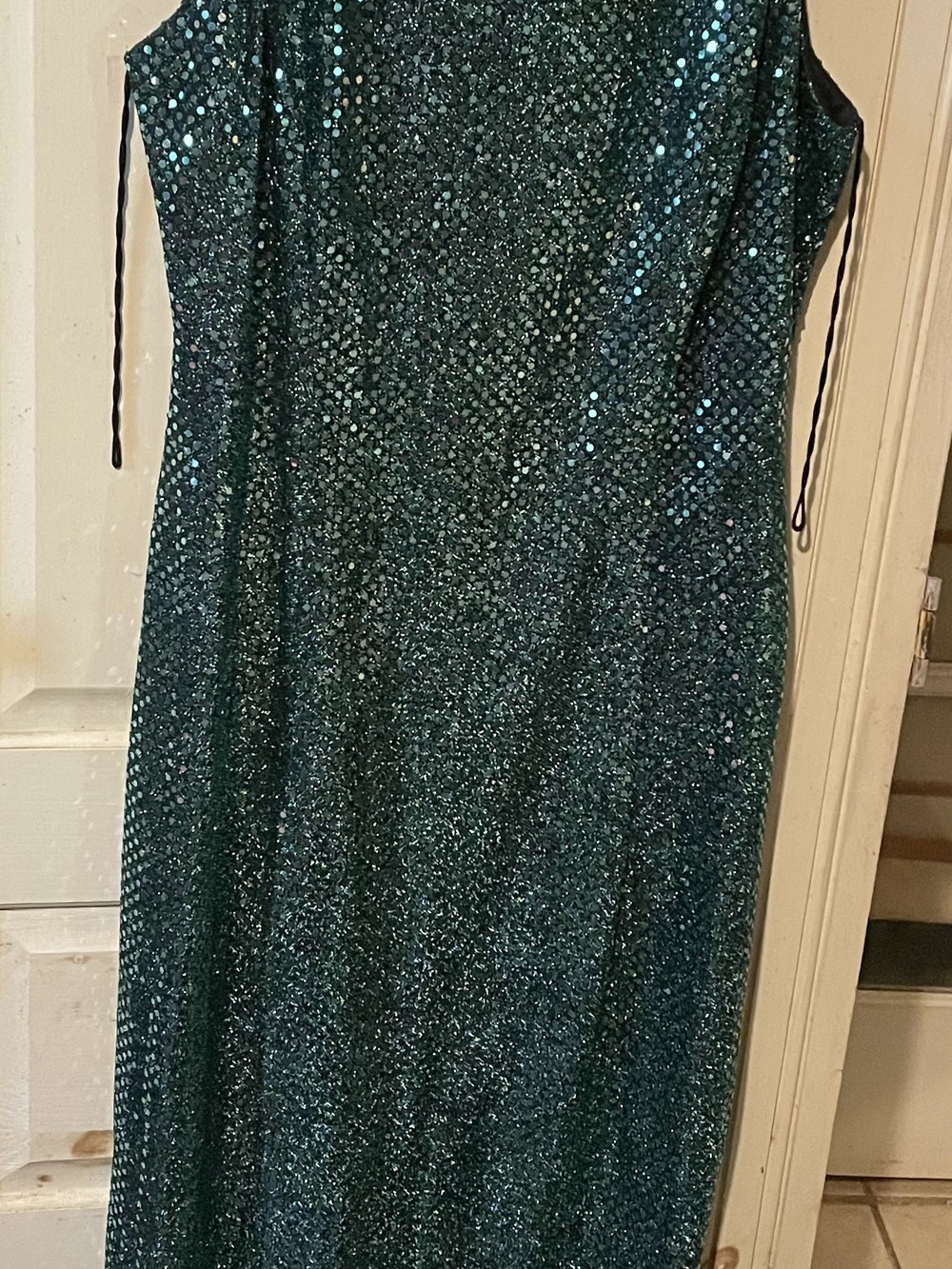 All That Jazz Sparkling Teal Sequin Evening Dress - Women